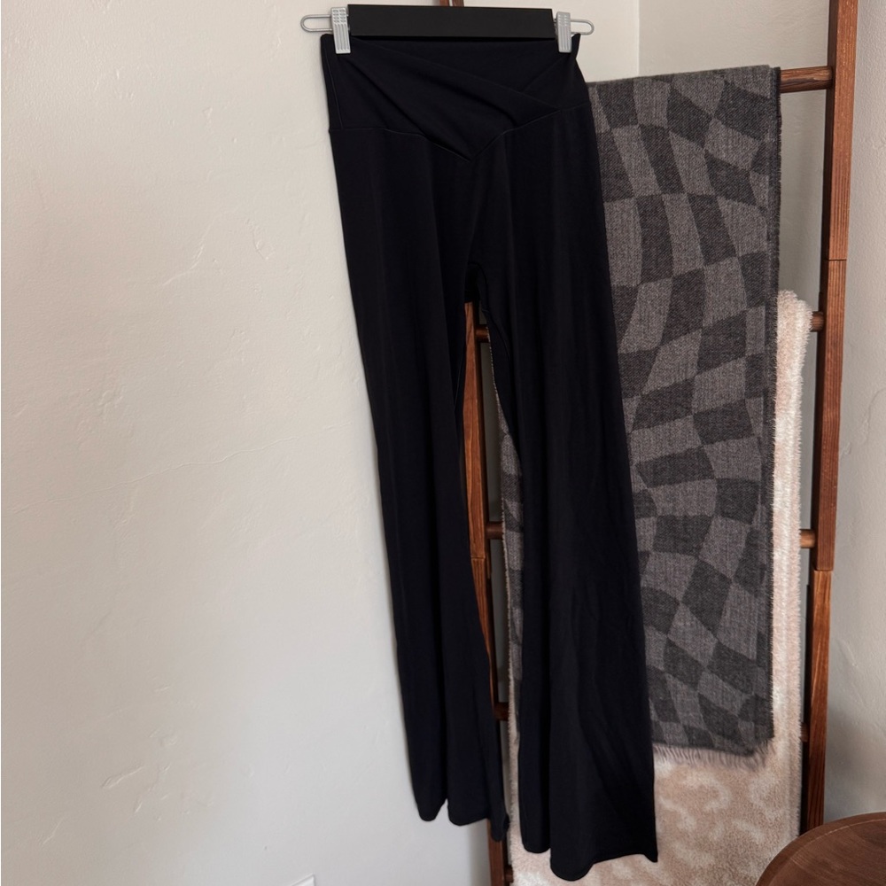 Black Women's Pants Crossover Flares